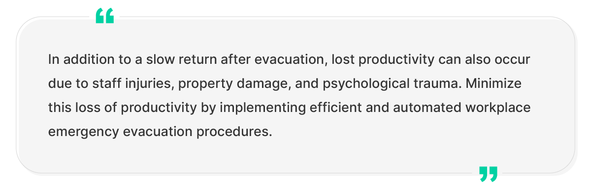 lost productivity quote evacuation drills