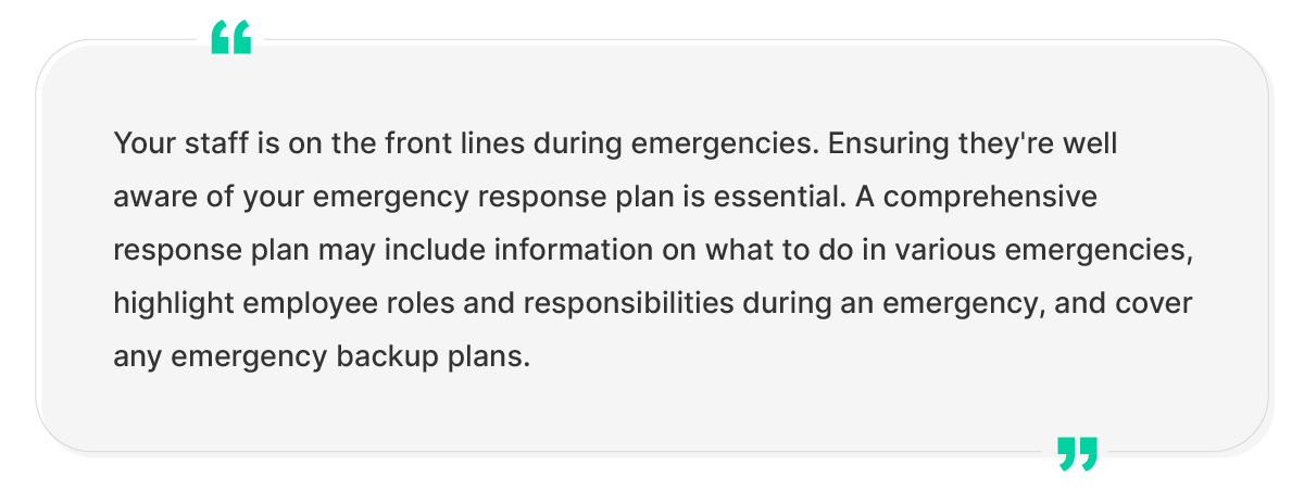 communicate emergency protocols quote