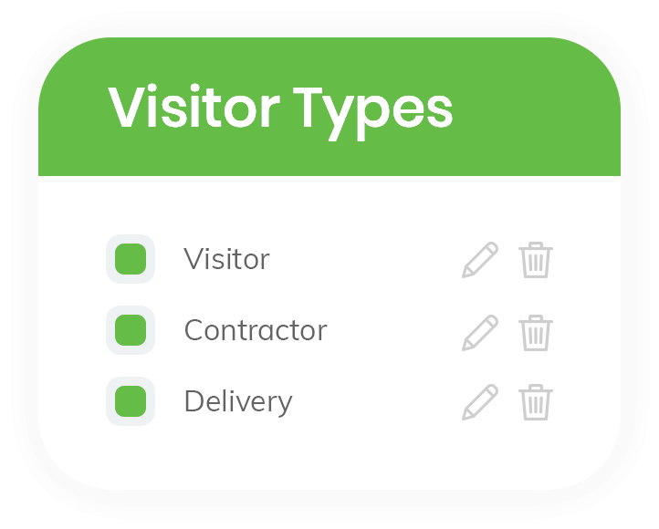 Unlimited visitor types